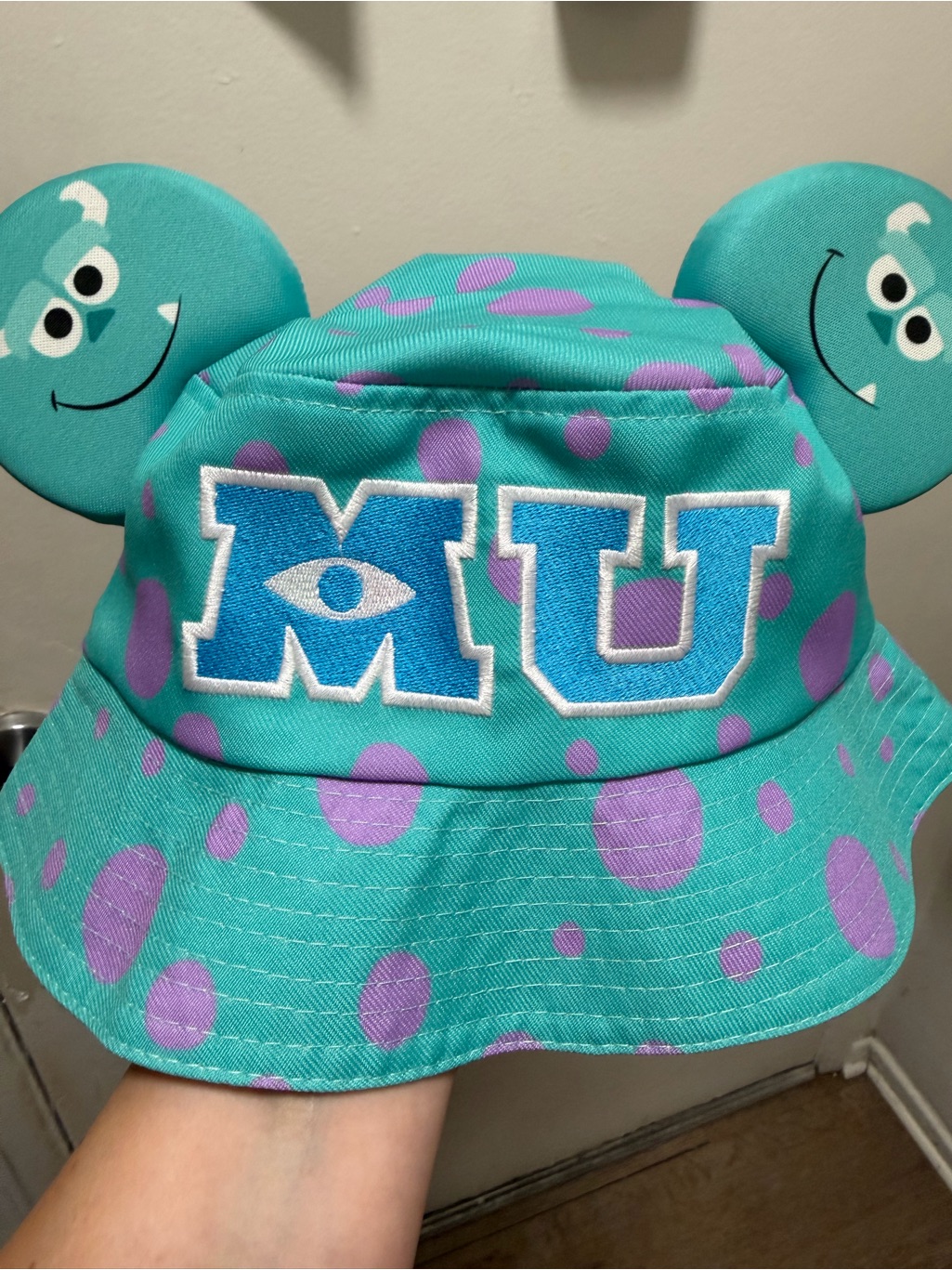 Disney Monsters University Sulley Ear Bucket Hat - Teal & Purple